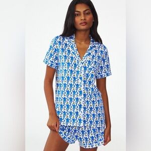 Roller Rabbit Blue and White PJ set
